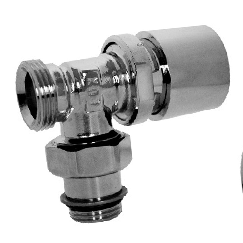 Kit termoarredo cromato: valvola piã¹ detentore piã¹ comando termostatico d1-2 pollice