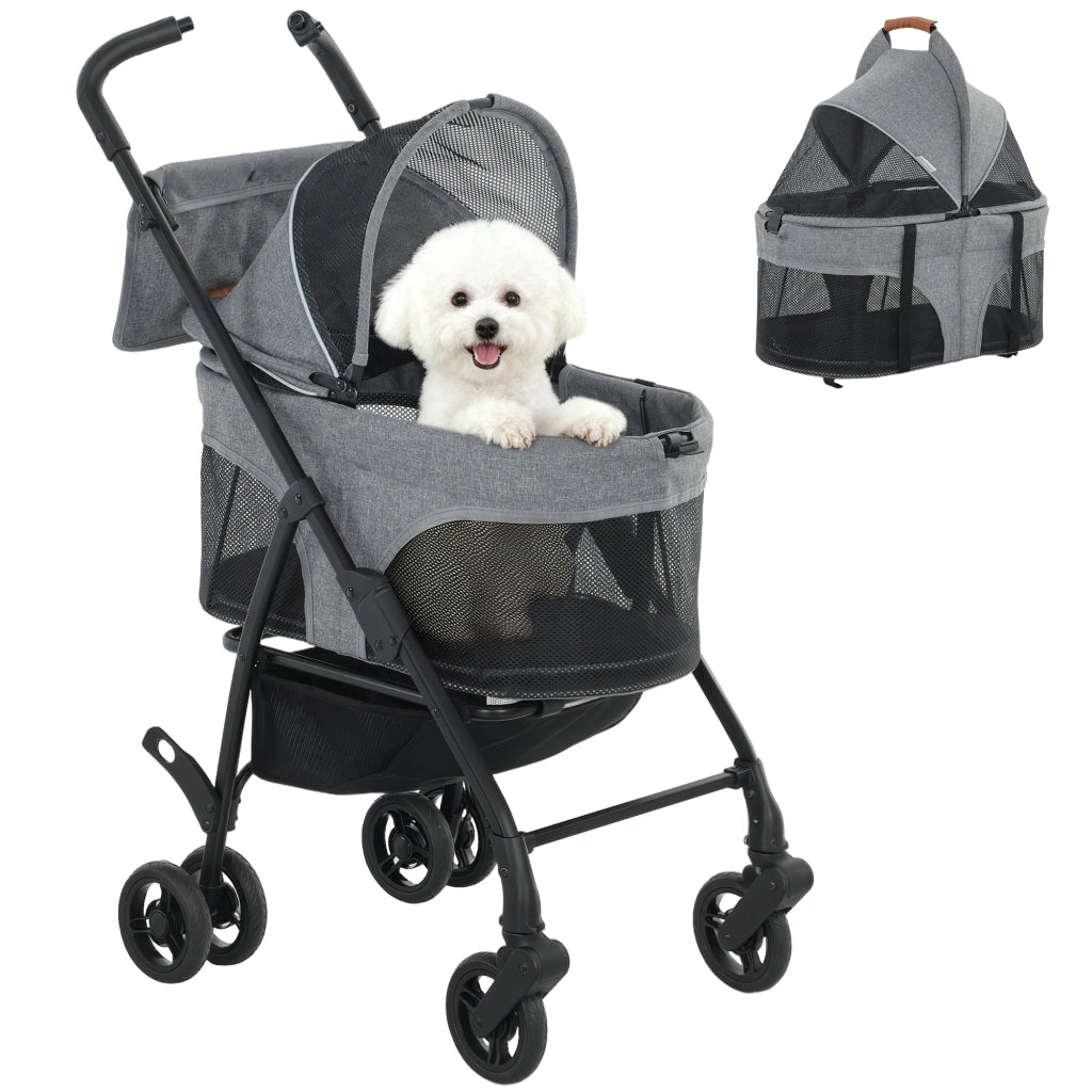 Cuscino per Cane Pieghevole Grigio ¨C zephmum ¨C 3 in 1 Nacelle Sospensione