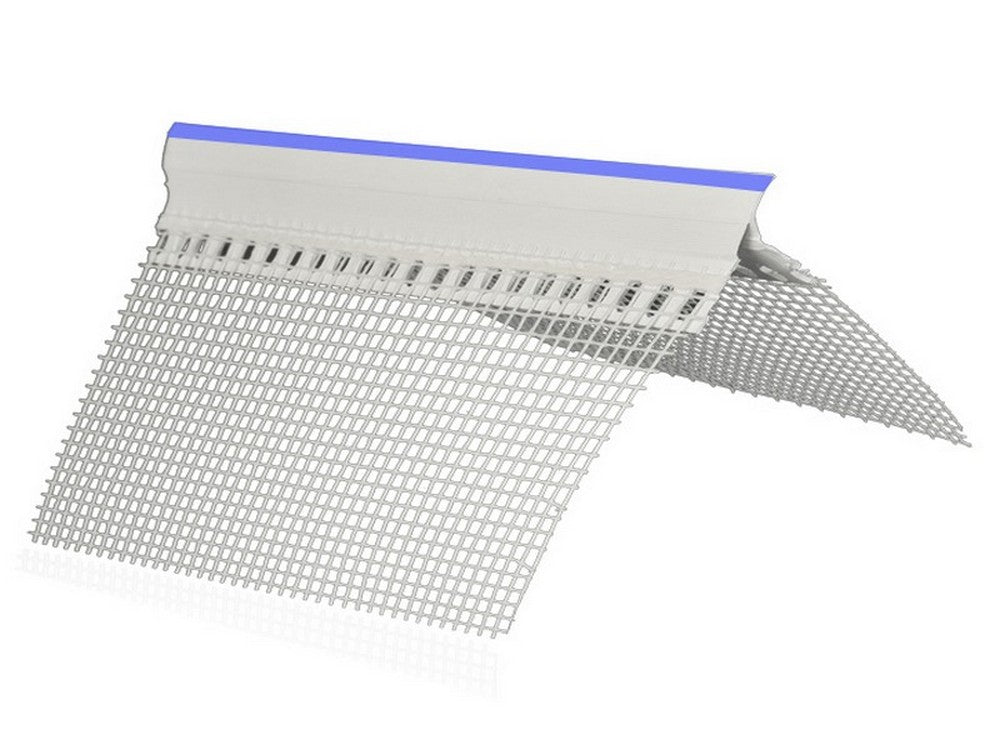 paraspigolo in plastica con rete e gocciolatoio  mt. 2,5 cod:ferx.vit42104