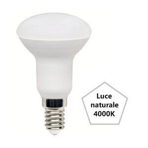 LAMPADINA REFLECTOR R50 A LED 4,9W LUCE NATURALE 4000K 470 LUMEN E27 BOT