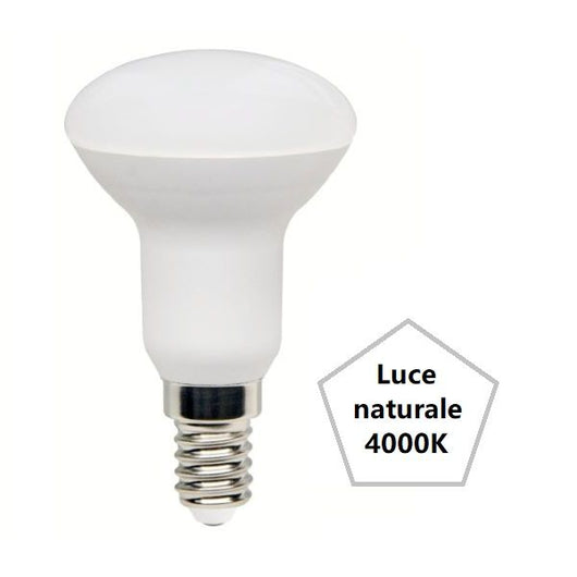 LAMPADINA REFLECTOR R50 A LED 4,9W LUCE NATURALE 4000K 470 LUMEN E27 BOT