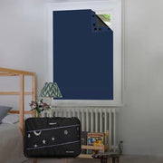 Gordini da viaggio per la riduzione della luce, 100% oscuramento, chiusura a molla, facile da applicare, adatto per ogni misura e forma (blu scuro, 100 x 130 cm)