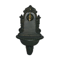 FONTANA ACQUASANTIERA GHISA CON RUBINETTO PANTHEON VERDE DA GIARDINO