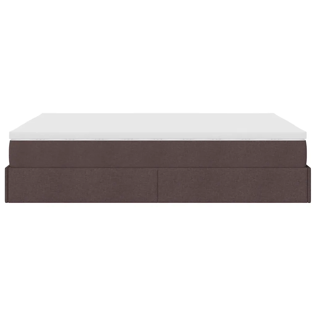 Struttura Letto Pouf con Materasso 140x200 cm in Tessuto 3311116