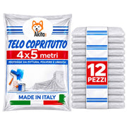 Telo Copritutto 12 PZ 4x5m AkitaInk Protettivo Multiuso