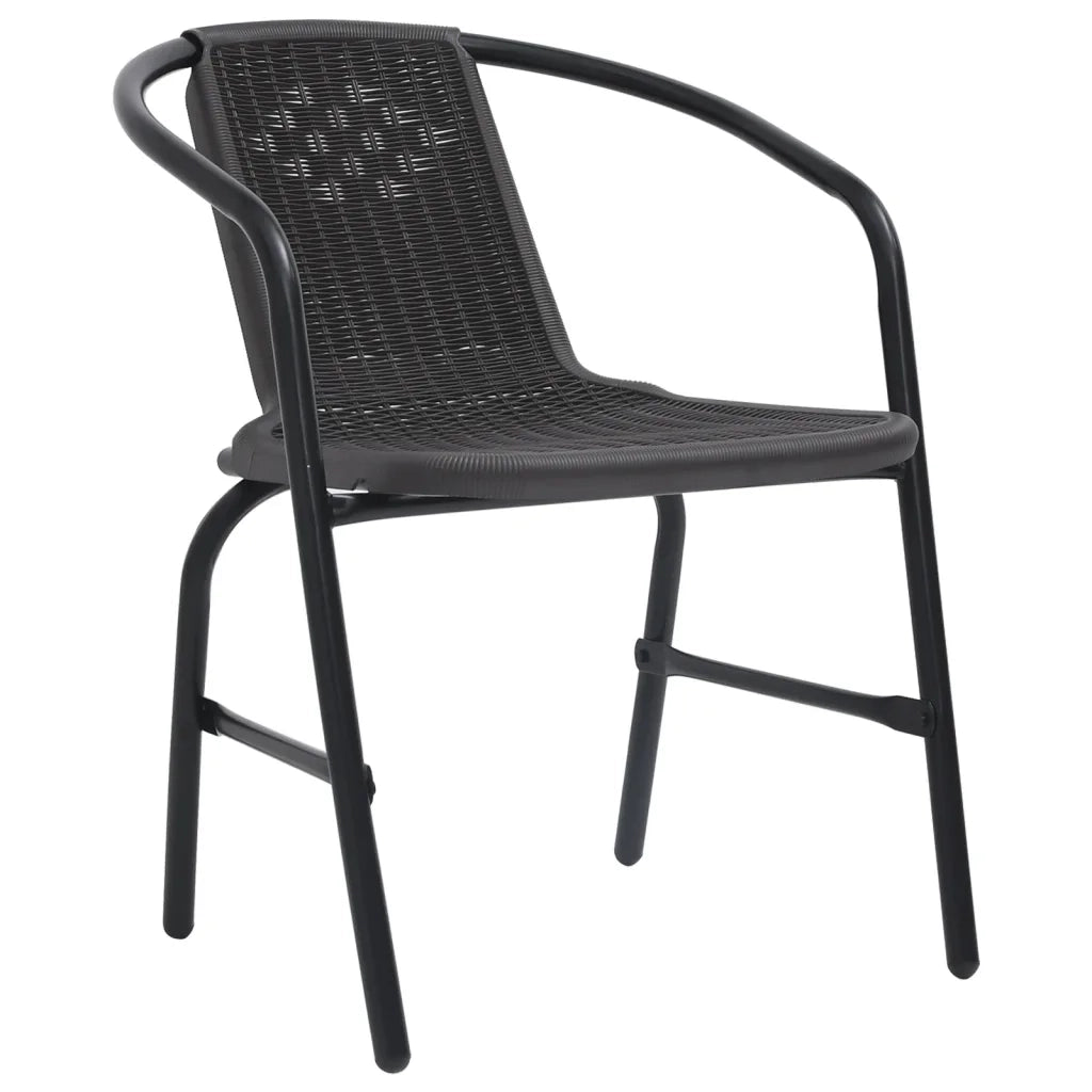 Sedie da Giardino 6 pz in Plastica Rattan e Acciaio 110 kg 3107704