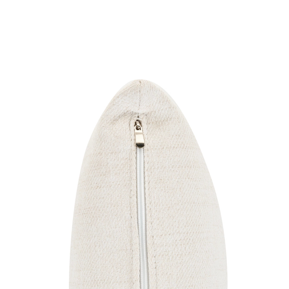 Chaise longue in tessuto bianco sporco per soggiorno, per il relax, con gambe effetto legno, stile scandinavo moderno