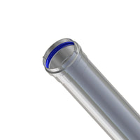 Tubo in alluminio di d 80 mm estruso m/f a triplo labbro in silicone e sp 1,5 mm