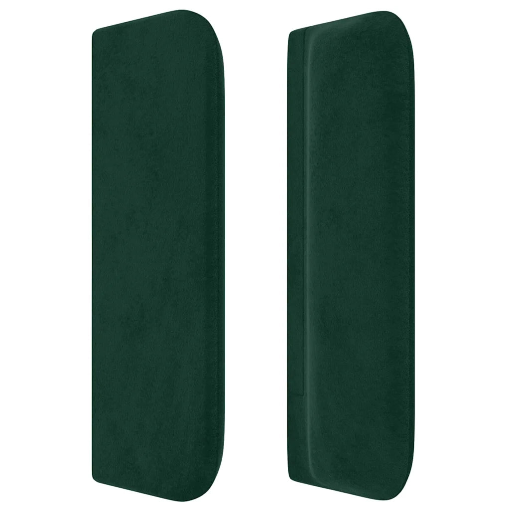 Testiera ad Orecchio Verde Scuro 163x16x78/88 cm in Velluto 3118965