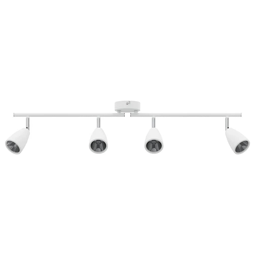 Faretto da soffitto moderno orientabile 25,5 x 8 x 16 cm in metallo bianco 02_0058321