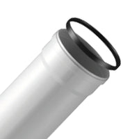 Tubo maschio-femmina di d 80 mm e sp 1 mm in alluminio estruso