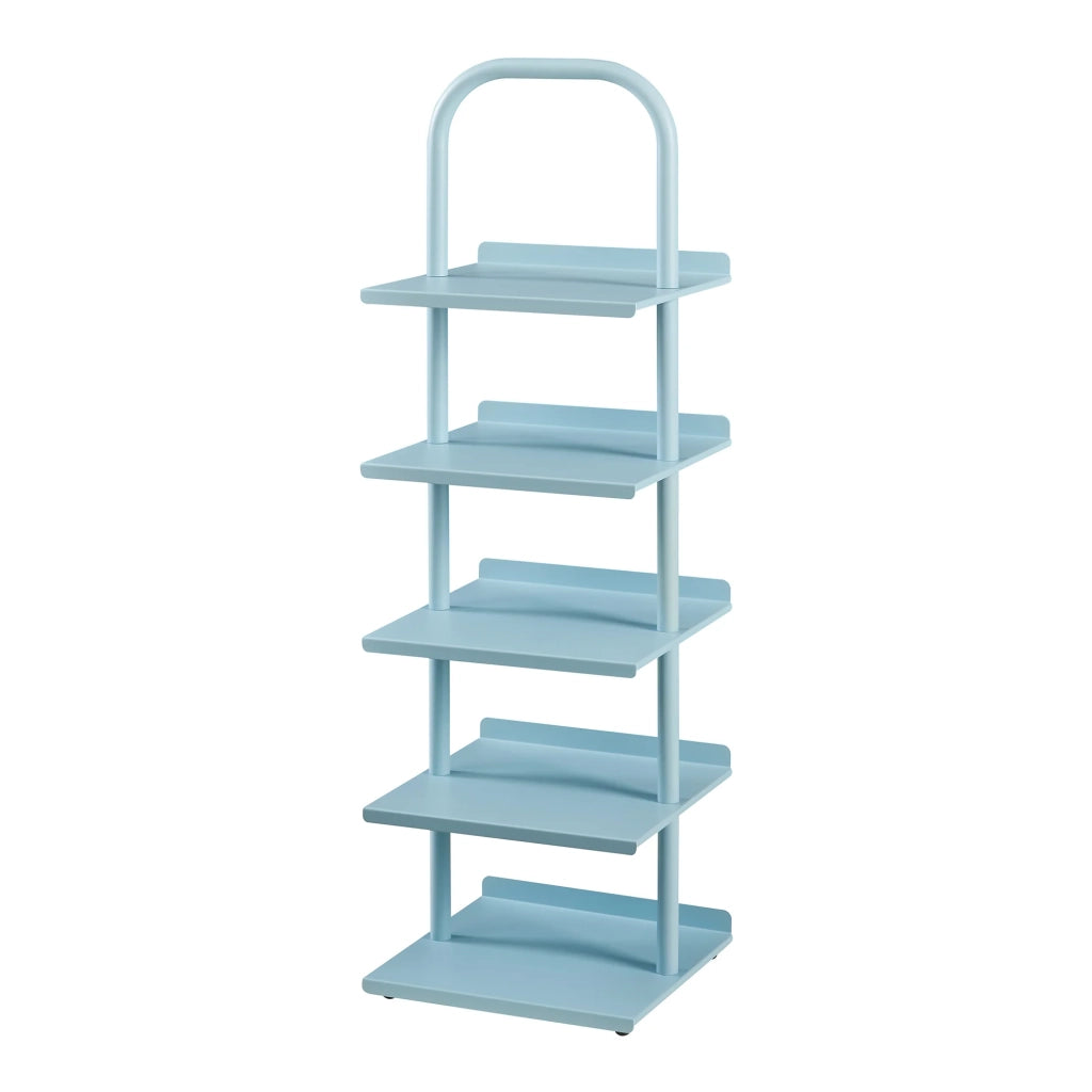 Scaffale dal design senza tempo per soggiorno camera da letto mobiletto portascarpe per bambini acciaio blu 03_0011322