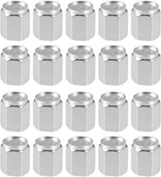 Ventiledoppi in Alluminio Leggero - 20 Stuks - Color Argento - Forma Universale - Copridoppi per Auto, Moto e Bicicletta