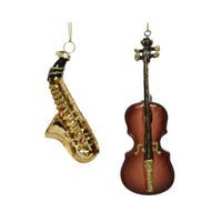 Pendaglio vetro violino/sax 3x3xh.12cm prezzo cad indicare modello
