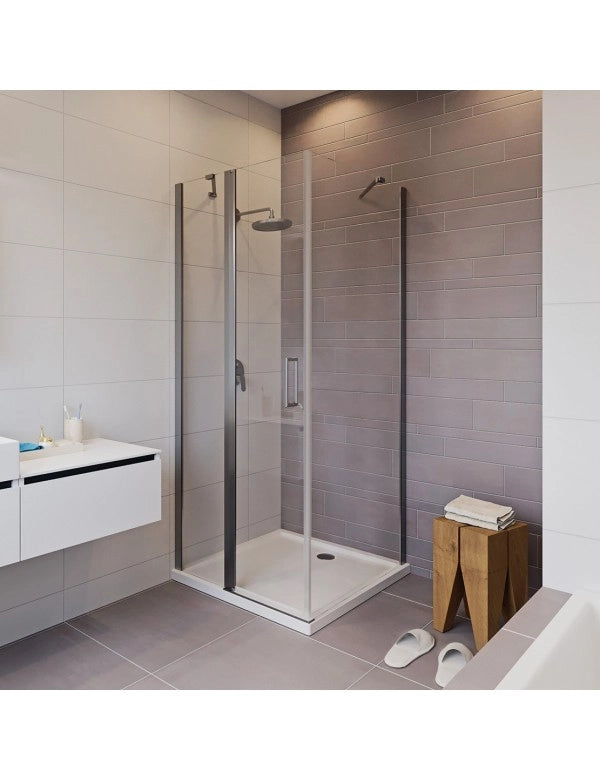 NOVIK 203 RIHO 90x80 x200cm box doccia angolare con porta a battente