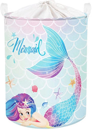 Cestello 45L Bella Sirenetta Cestino per Lavatrice Kinderkamer Cestino Opvolutile per Bambini, 36x45 cm