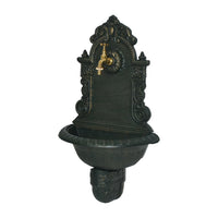 FONTANA ACQUASANTIERA GHISA CON RUBINETTO PANTHEON VERDE DA GIARDINO