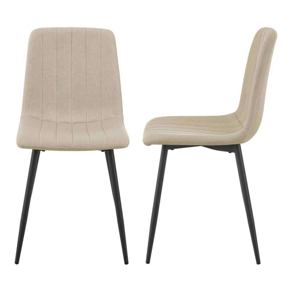 Set di 2 Sedie Elsern da Sala Pranzo - Beige [en.casa]