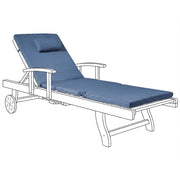 Cuscino per sdraio da giardino in tessuto poliestere blu cuscino per seduta e schienale design moderno cuscino da esterno