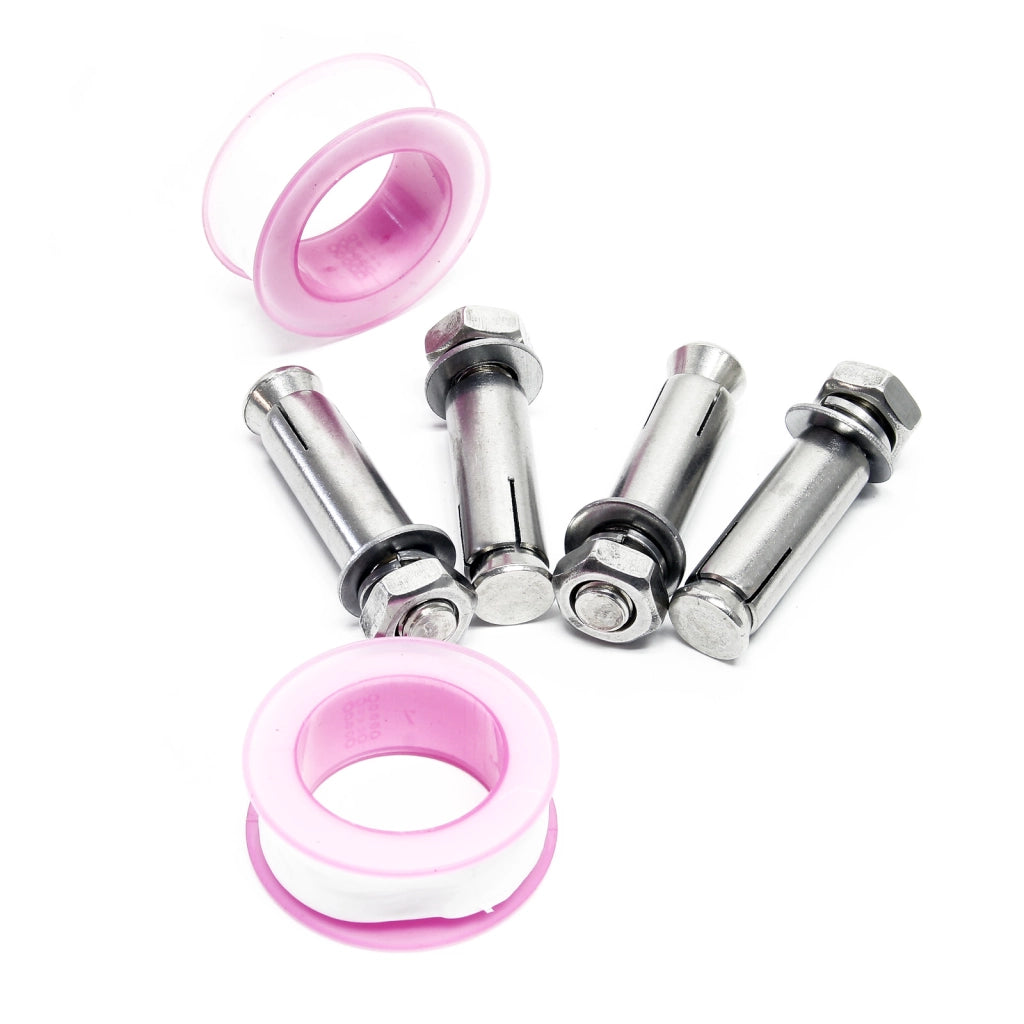 Fontanella in acciaio inox 95 cm, colonna d'acqua con rubinetto e raccordo, resistente ai raggi UV e al gelo
