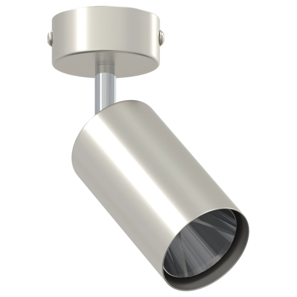 Faretto da soffitto 1 Via Regolabile Nichel Spazzolato GU10