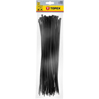 Topex 44e982 fascette per cavi 4 4,8mmx370mm, nero, 75 pezzi