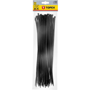 Topex 44e982 fascette per cavi 4 4,8mmx370mm, nero, 75 pezzi