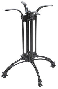 Base per Tavolo da Giardino con Piede a 4 Razze in Alluminio Nero