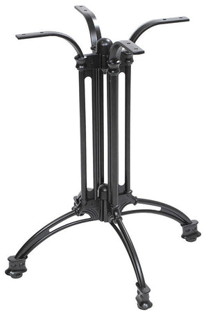 Base per Tavolo da Giardino con Piede a 4 Razze in Alluminio Nero
