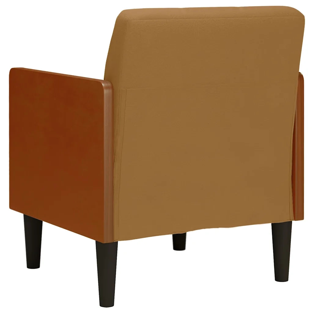 vidaXL Divano Sedia con Braccioli Marrone 55 cm in Velluto