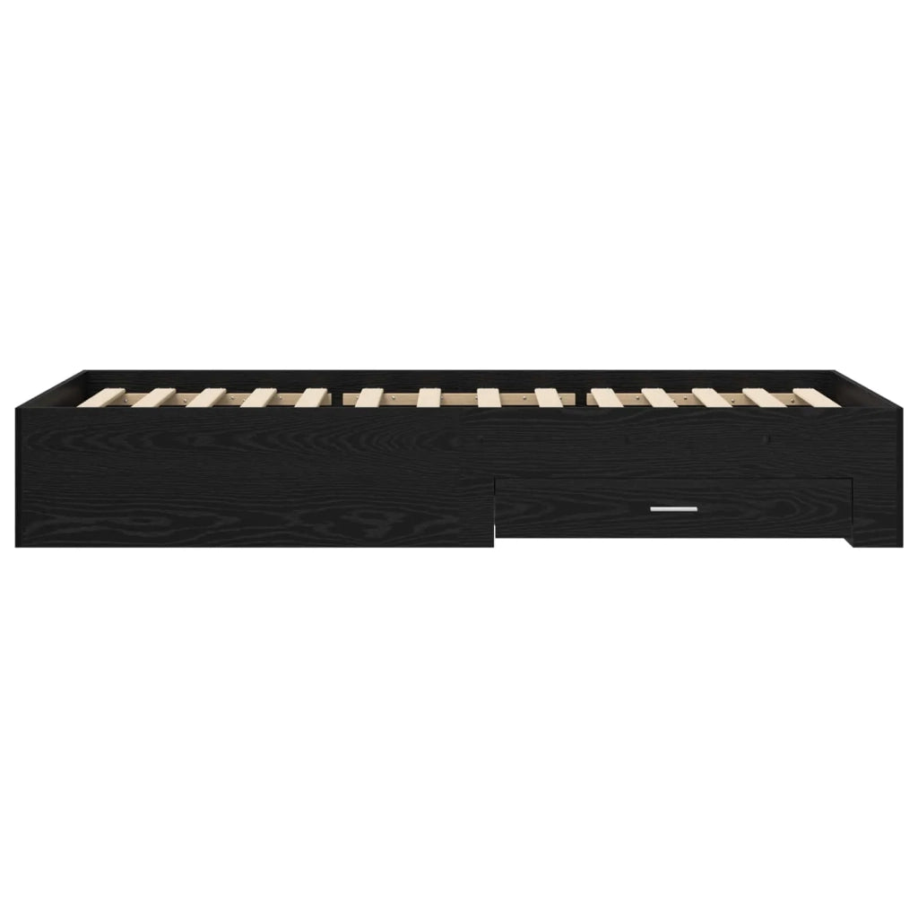 Telaio del letto con storage Rovere Nero 80 x 200 cm 3429531