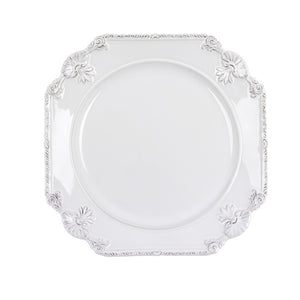 Piatti Piani in Ceramica Eleganti Shabby Chic Servizio Tavola 6 Pz Blanc Mariclò