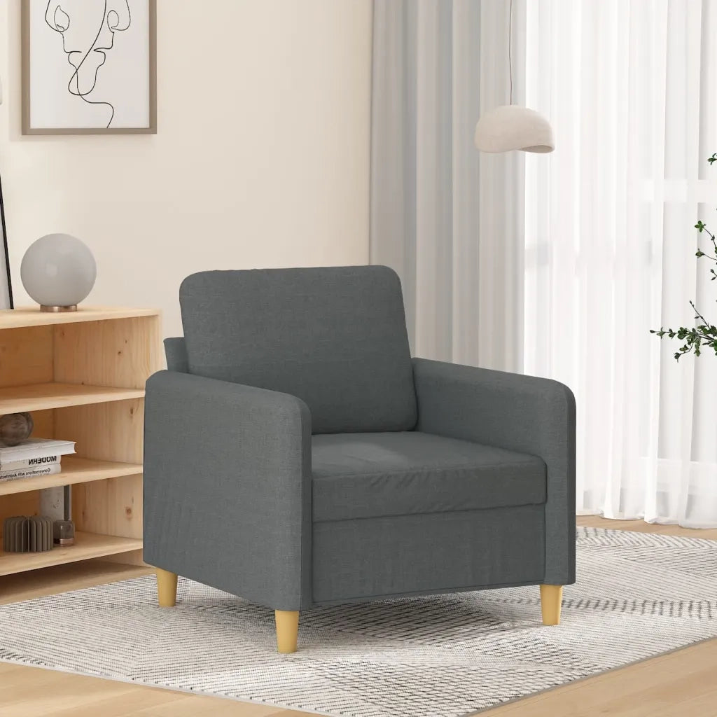 Poltrona | Sedia Relax Grigio Scuro 60 cm in Tessuto