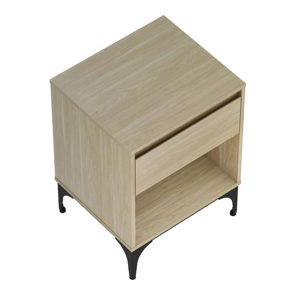 Tavolino laterale 62 x 46 x 40 cm effetto rovere chiaro 03_0010916