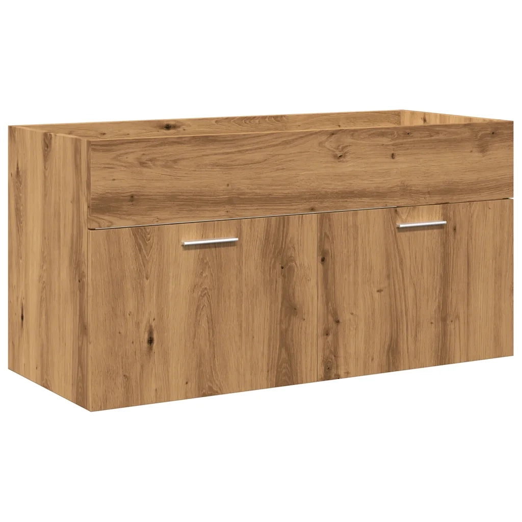 Set Mobili da Bagno 5 pz Rovere Artigianale Legno Multistrato 3328604