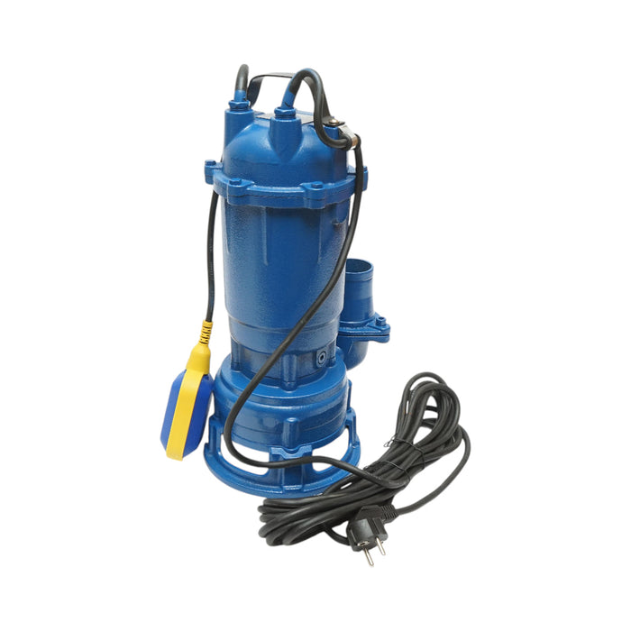 Pompa sommersa per acque sporche con galleggiante e trituratore 750W, 220V, portata 300 L/min, prevalenza 10 m, modello WQDS15-8-0.75F Breckner Germany