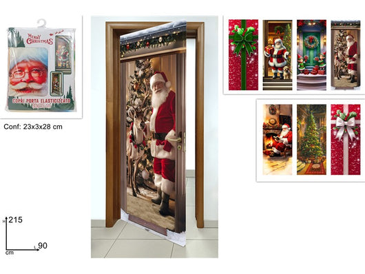 COPRIPORTA NATALIZIO 7 FANTASIE ASSORTITE 215x90CM