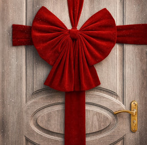 FIOCCO PER PORTA IN VELLUTO 50x60cm COLORI: ROSSO