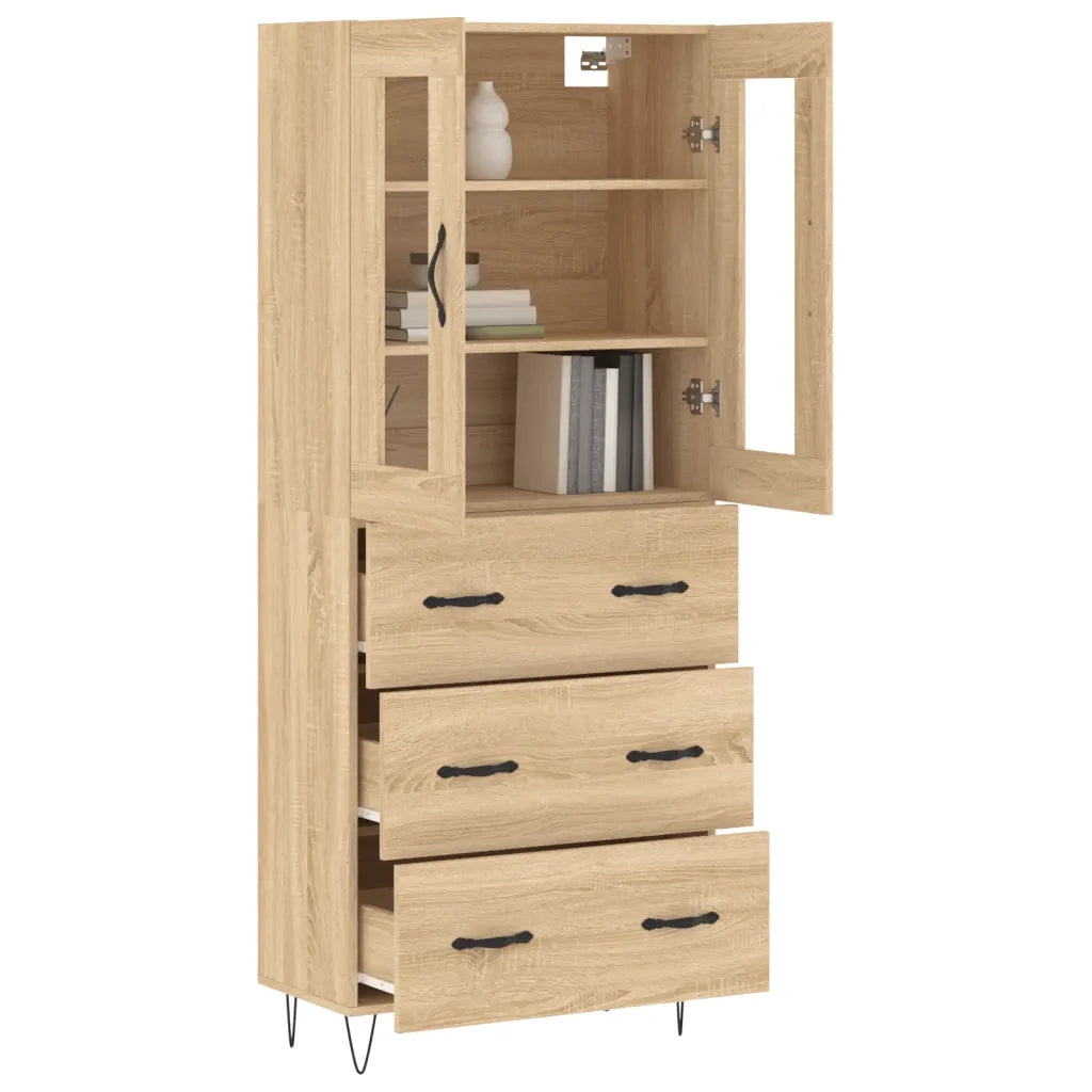 Credenza Rovere Sonoma 69,5x34x180 cm in Legno Multistrato 3198436