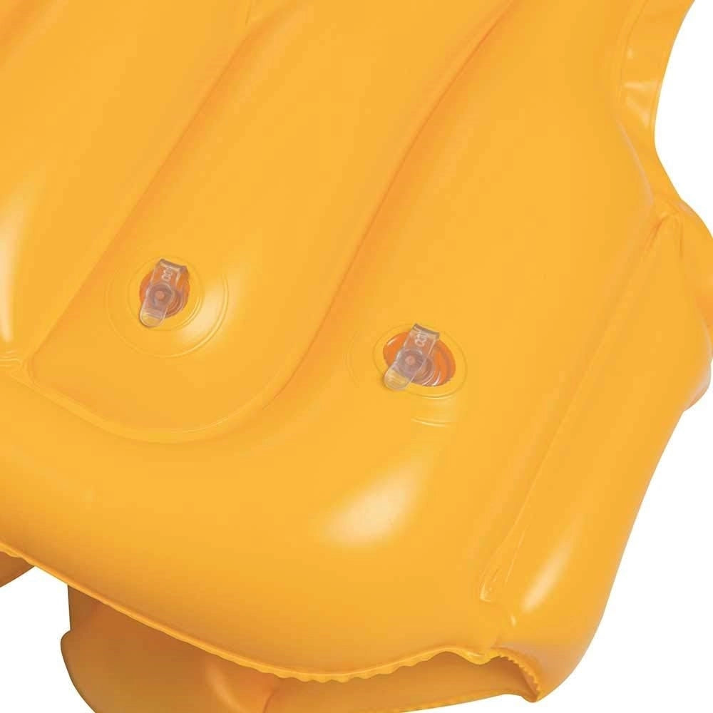Trade Shop - Giubbotto Da Nuoto Gonfiabile Per Bambini Piccoli Galleggiamento 51x46cm Giallo 019948 -