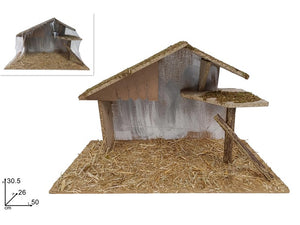 CAPANNA CON MUSCHIO E PAGLIA 50 × 26 × 30,5 cm