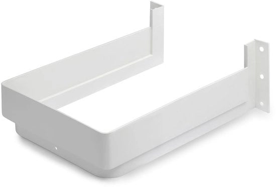 Sifon per risparmio d'acqua in plastica robusta - Bianco - Adatto per vano lavanderia - Cassetto inferiore - Armadio per bagno - Facile da pulire - Piastra sifonante