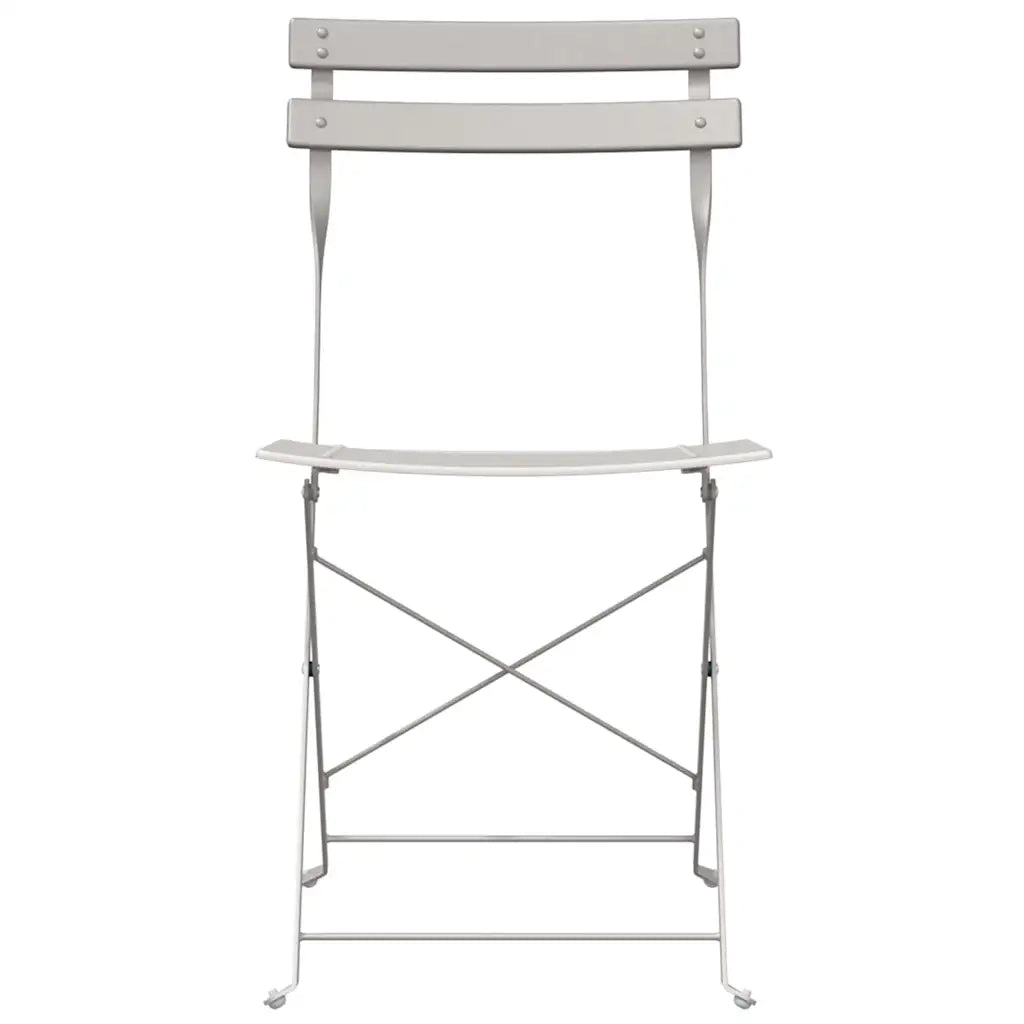 Sedia Pieghevole da Giardino 2 pz | Sedie da Esterno Beige 42 x 46 x 82cm Metallo