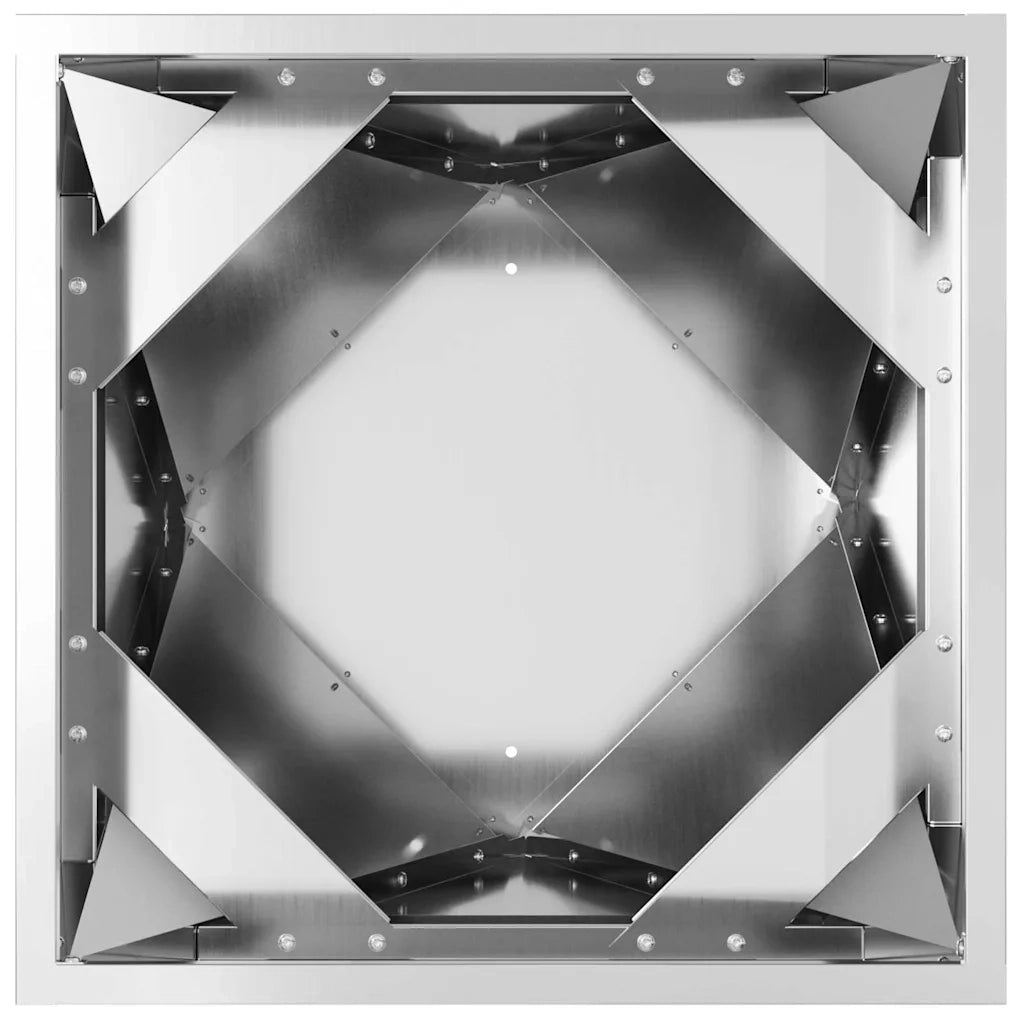 Fioriera-Vaso-Contenitore per Piante Argento 50 x 50 x 75 cm Acciaio zincato