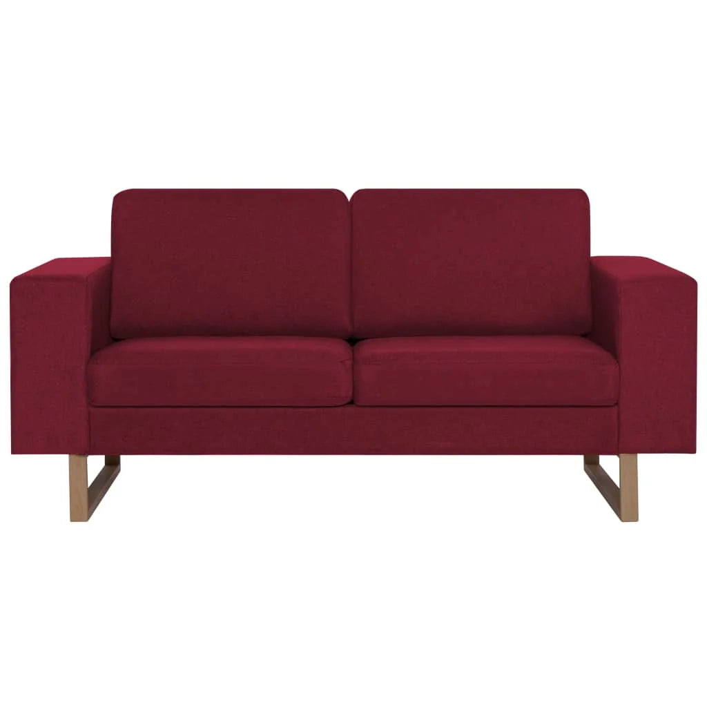 Divano 2 posti per soggiorno salotto arredamento casa tessuto rosso bordeaux 02_0020752