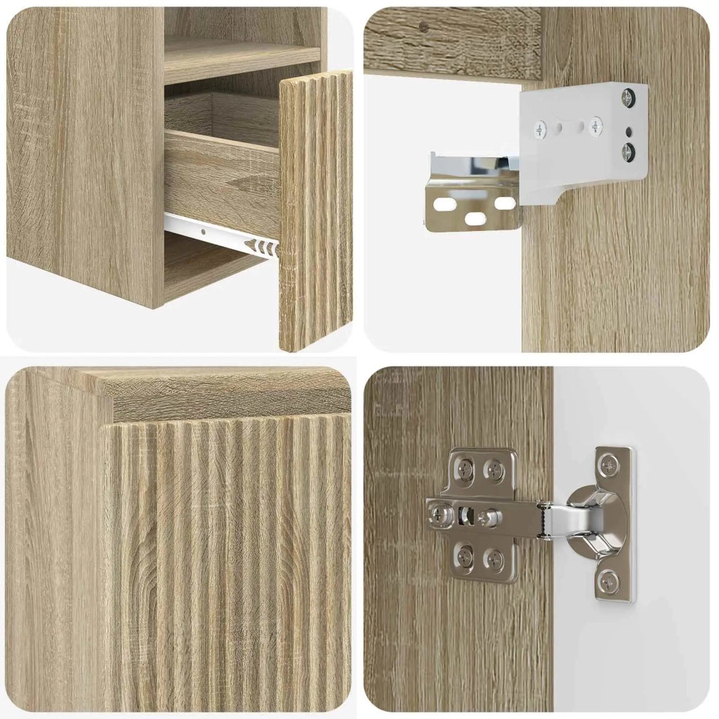 Set di mobili per il bagno 5 pz Rovere Sonoma 3405985