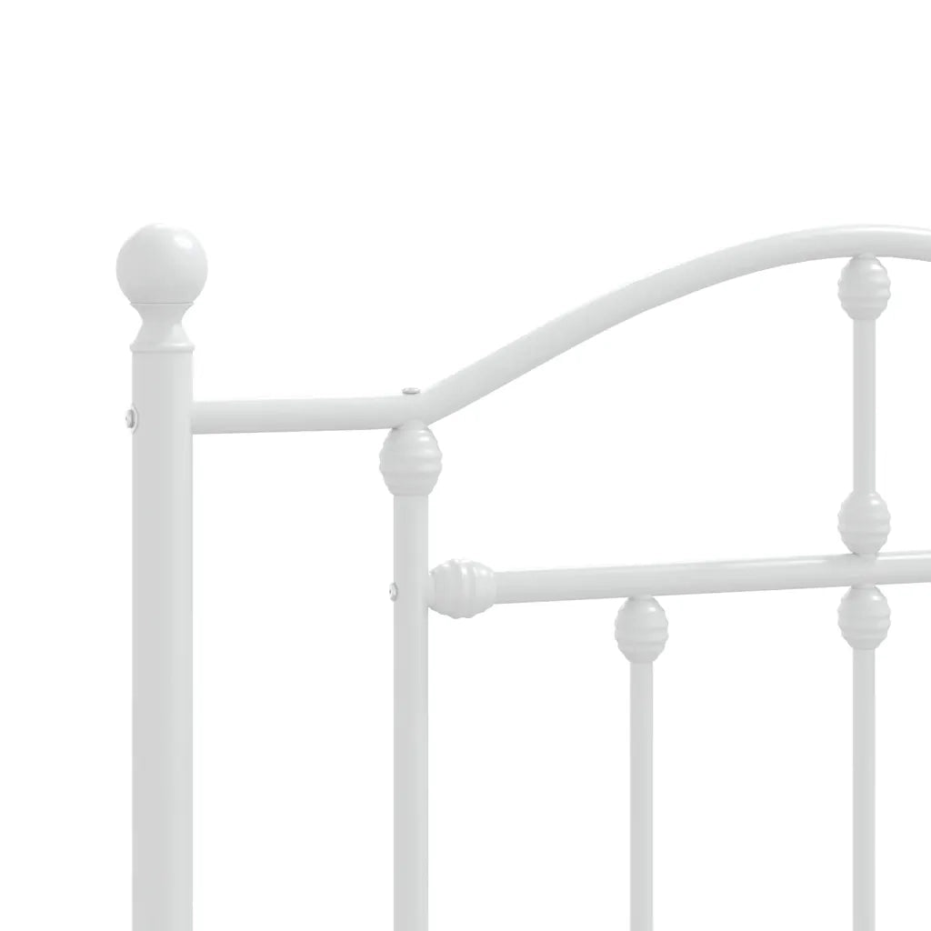 Giroletto con Testiera Metallo Bianco 107x203 cm