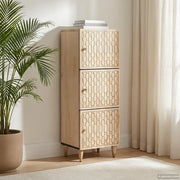 Credenza 40x33x110 cm in Legno Massello di Mango 358277