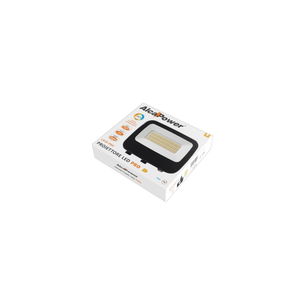 Alca power lx50-pro proiettore led da 50w a 220-240v temperatura di colore e flusso luminoso regolabile