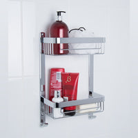 Mensola doccia rettangolare attractive doppia con appendini